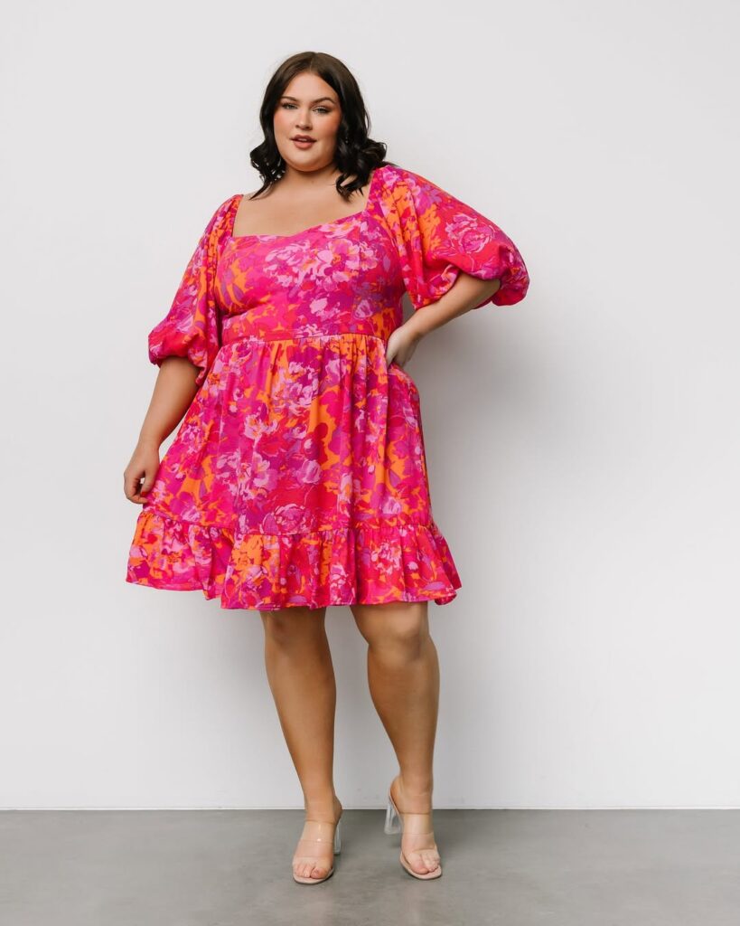 plus sized wedding guest dress