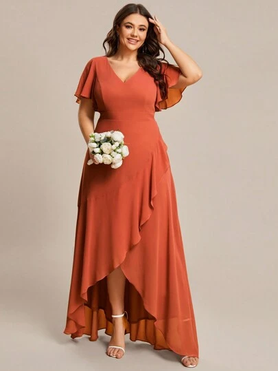 plus sized wedding guest dress