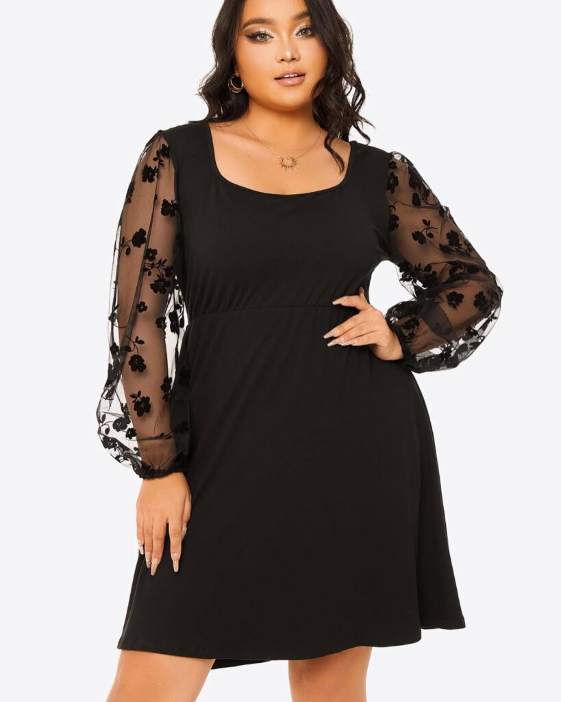 plus sized wedding guest dress