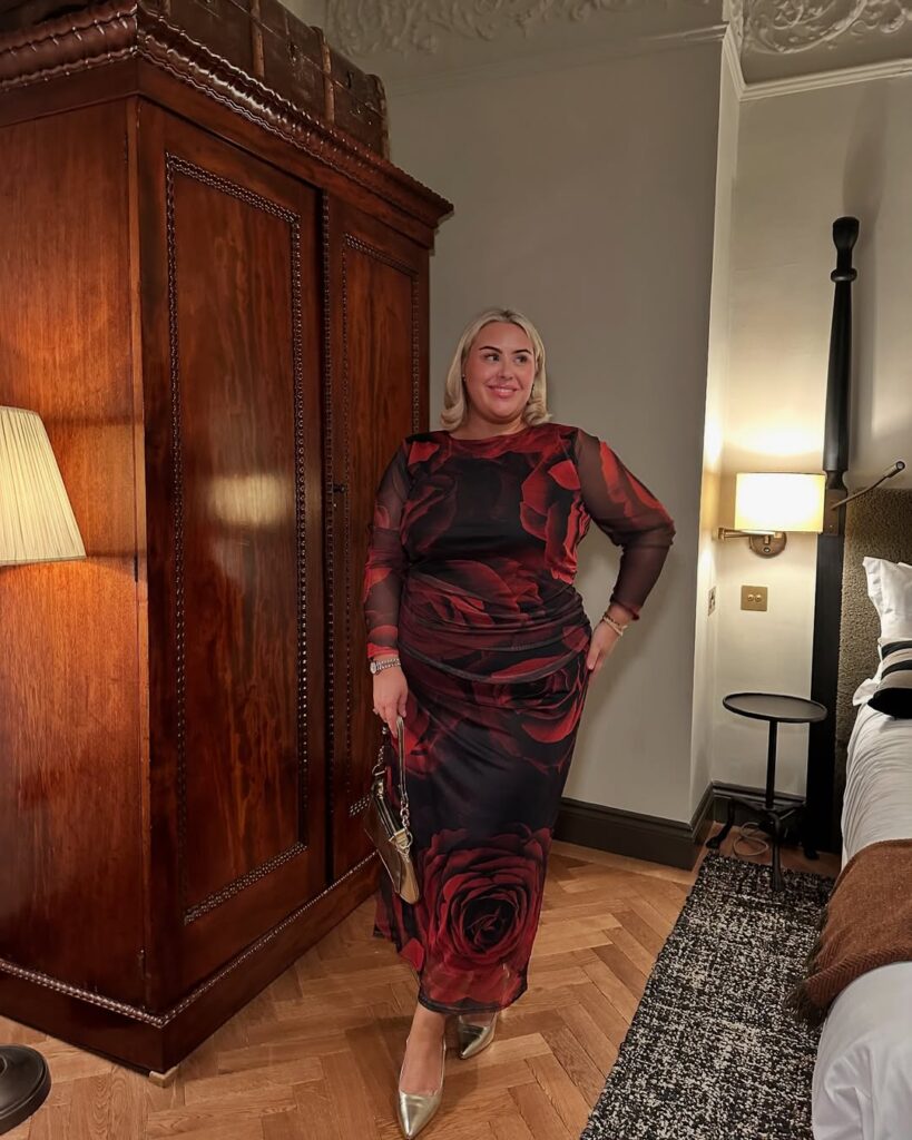 plus sized wedding guest dress