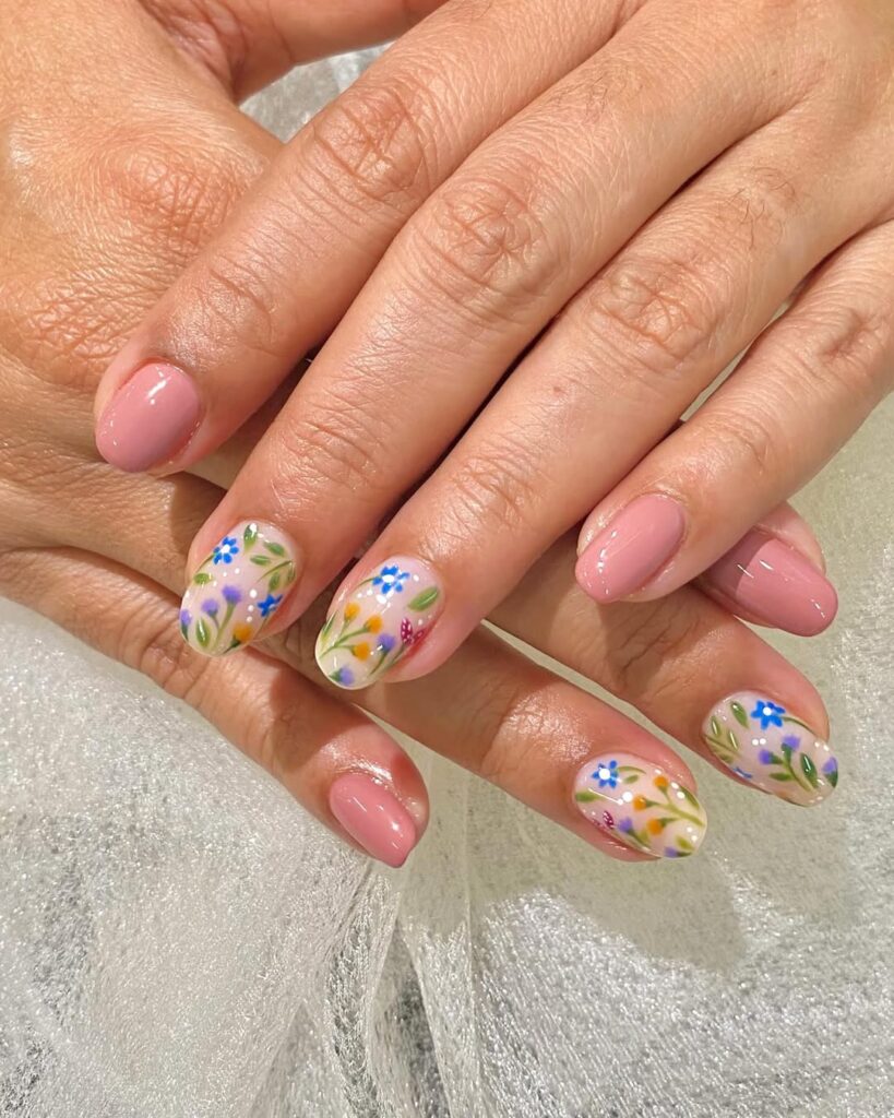 Wedding nails for bridesmaids