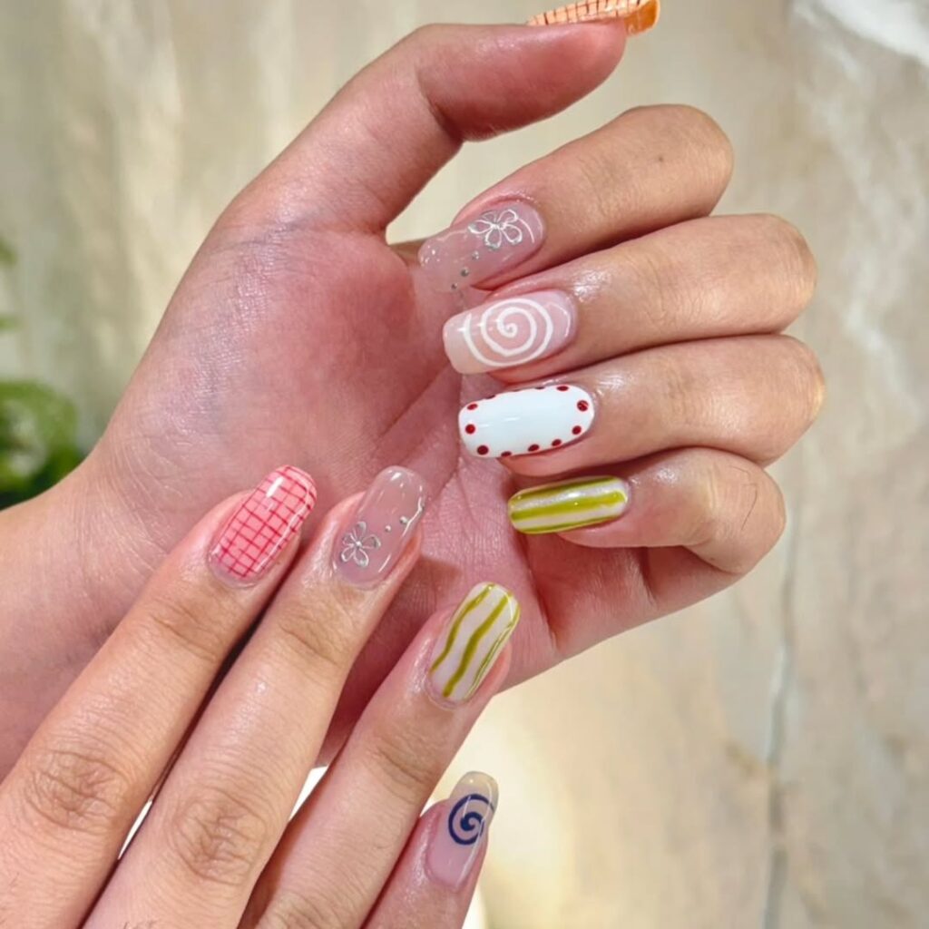 Wedding nails for bridesmaids