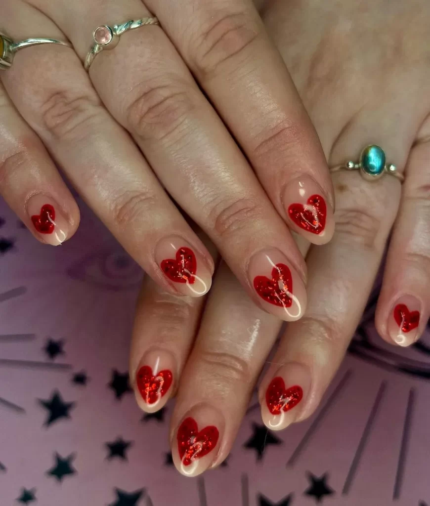 valentine's day nails