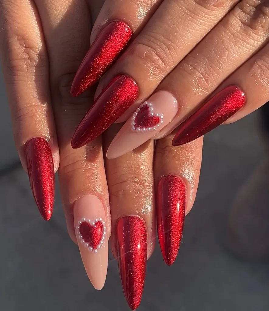 valentine's day nails